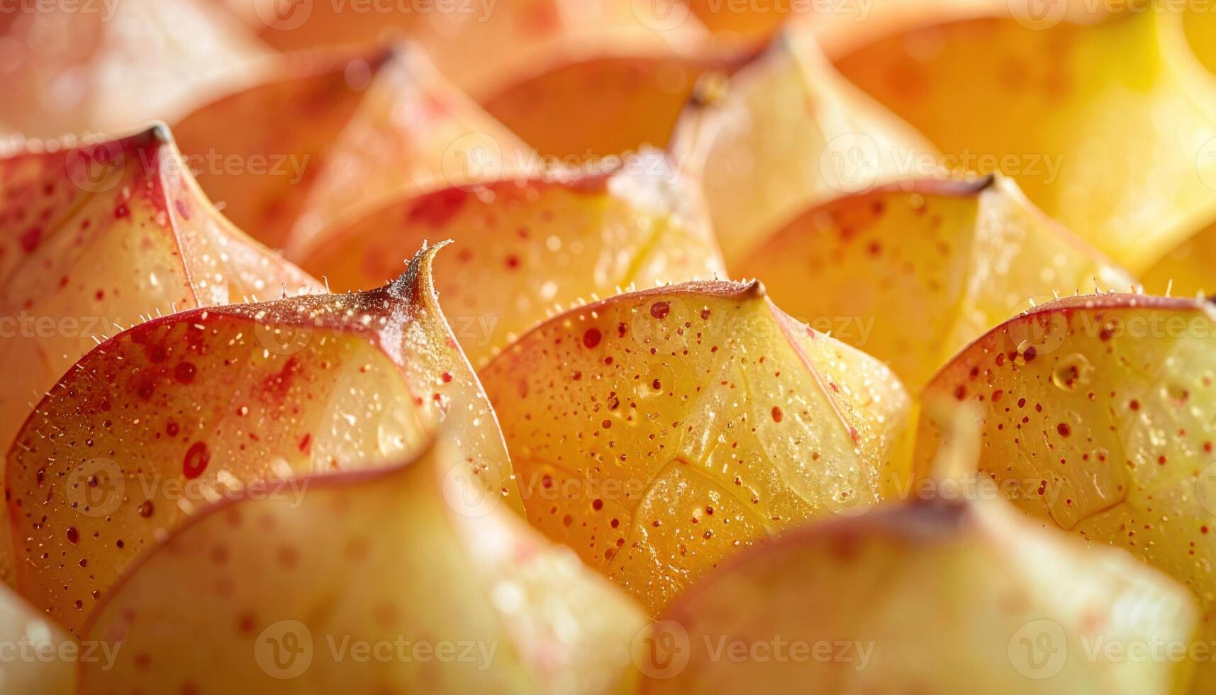 Ambrosia apple lenticels in a tight macro grid with precise crosslight emphasizing micro relief professional texture reference for food branding editorial and packaging design photo