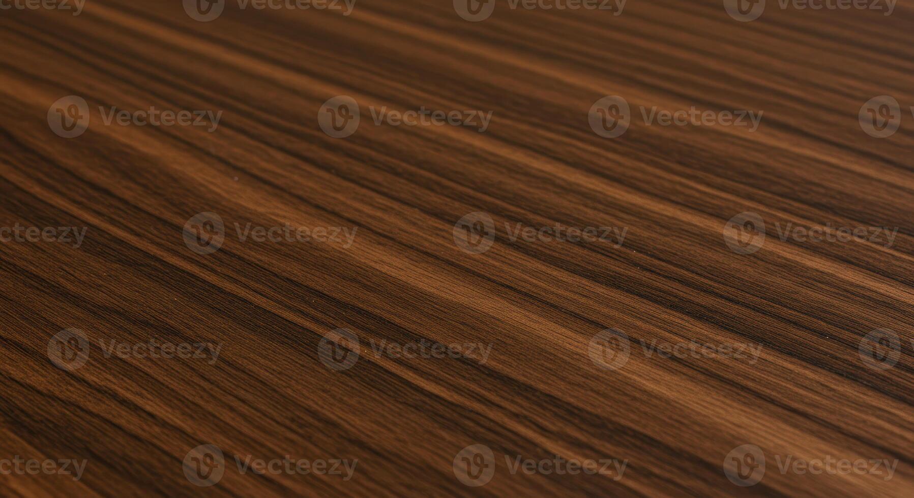Dark brown wood texture showing beautiful linear grain pattern running diagonally across the frame is a natural surface with depth and subtle variations. photo