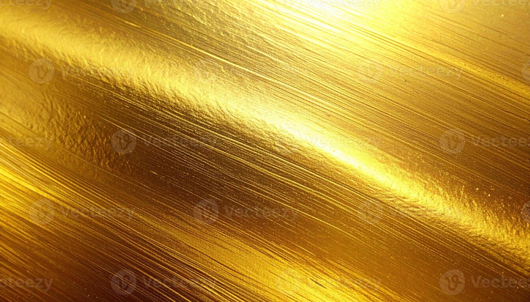 The smooth gold surface reflects light in soft, angled lines, creating a rich and luxurious metallic texture with subtle variations in tone and brightness. photo