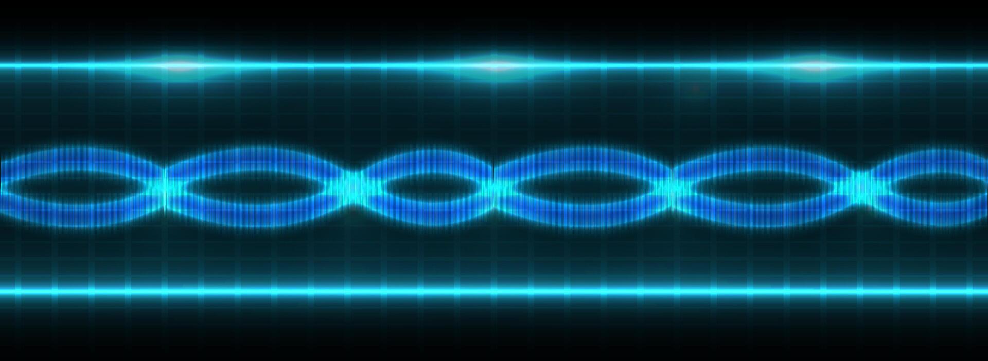 Digital sound wave visualization demonstrating peak and trough movements in audio frequencies vector