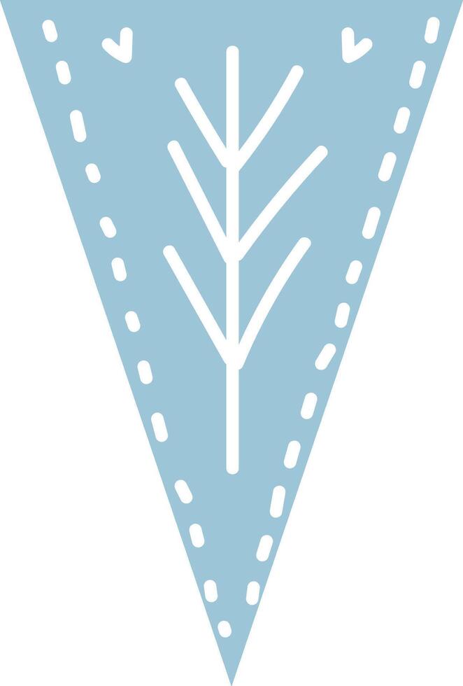 Geometric Tree on Triangle Banner vector