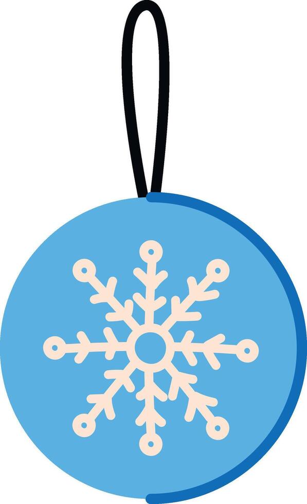 Snowflake Ornament Toy with String vector