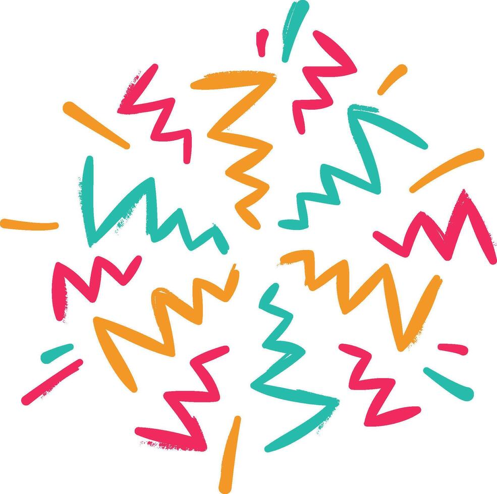 Abstract Zigzag Pattern Firework Burst vector