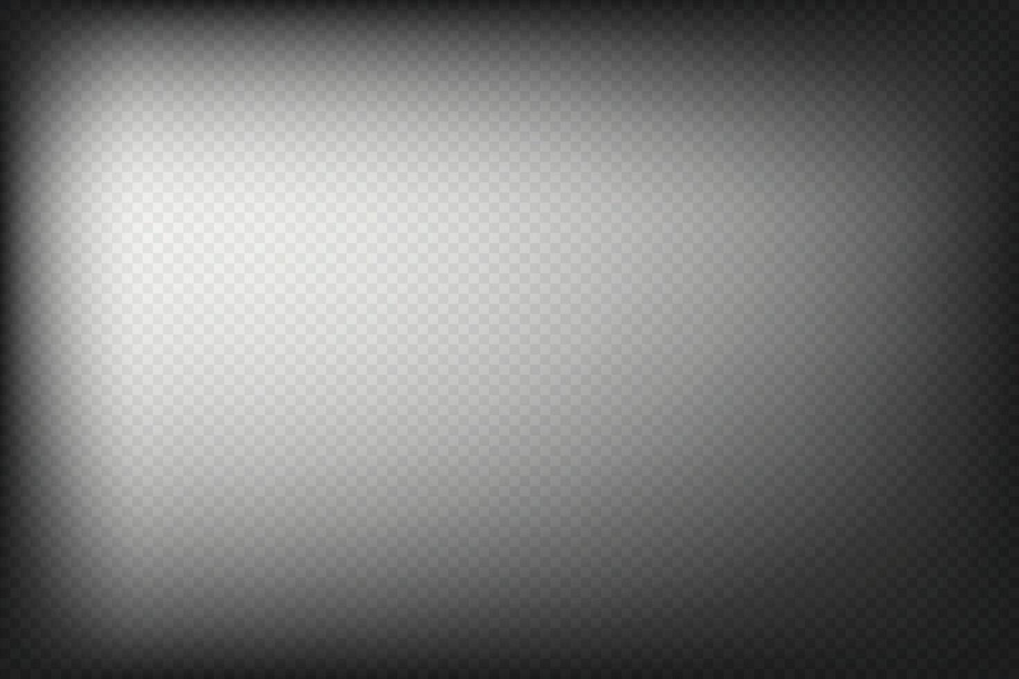 Grayscale Radial Spotlight Effect Background or Vignette Overlay with Soft Overlay Gradient. vector