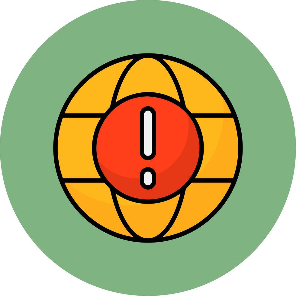 Internet Error Filled Circle Icon Design vector