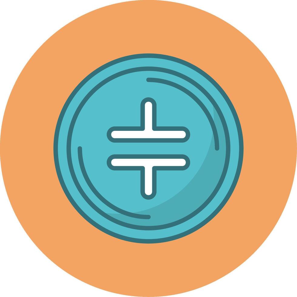 theta red mínimo lleno circulo icono vector