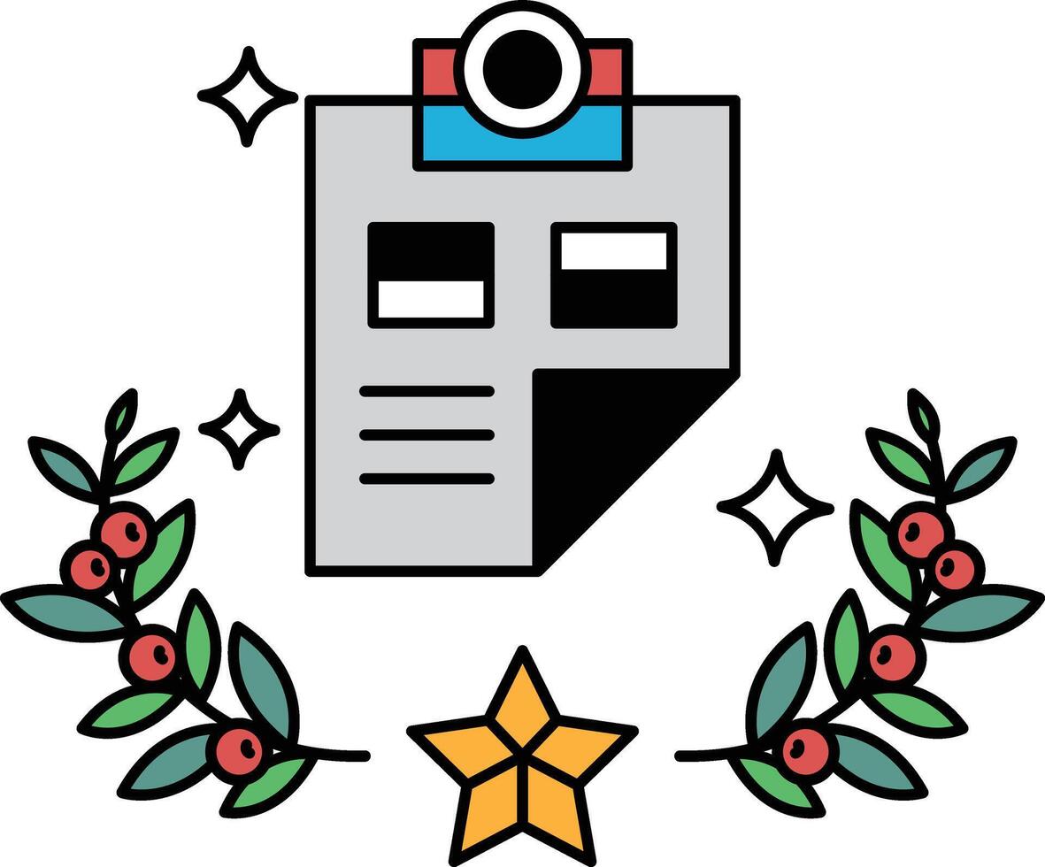 A black and white image of a clipboard with a piece of paper on it vector