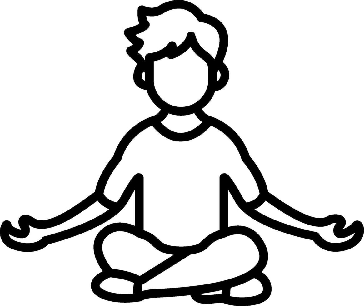 Lotus Pose Application Graphic Design Asset vector
