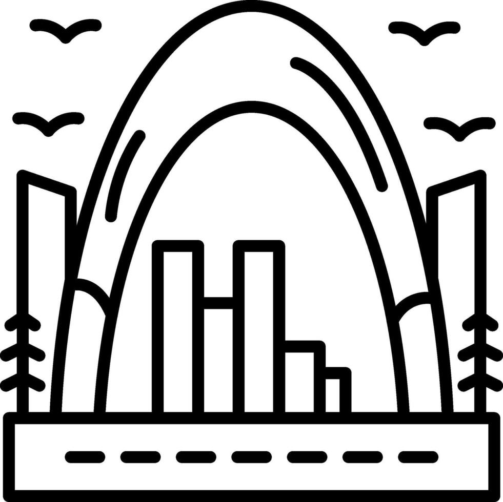 Gateway Arch Fast Load Design Asset vector