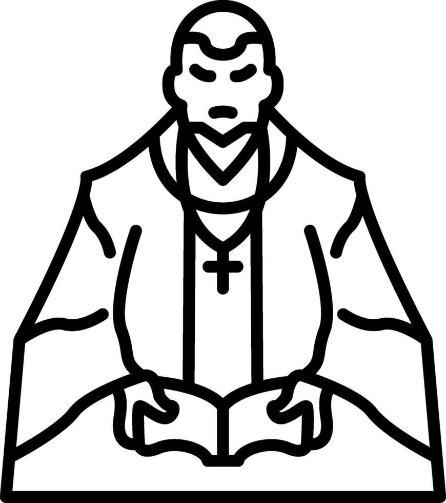 Priest Feature Highlight Mark Layout vector