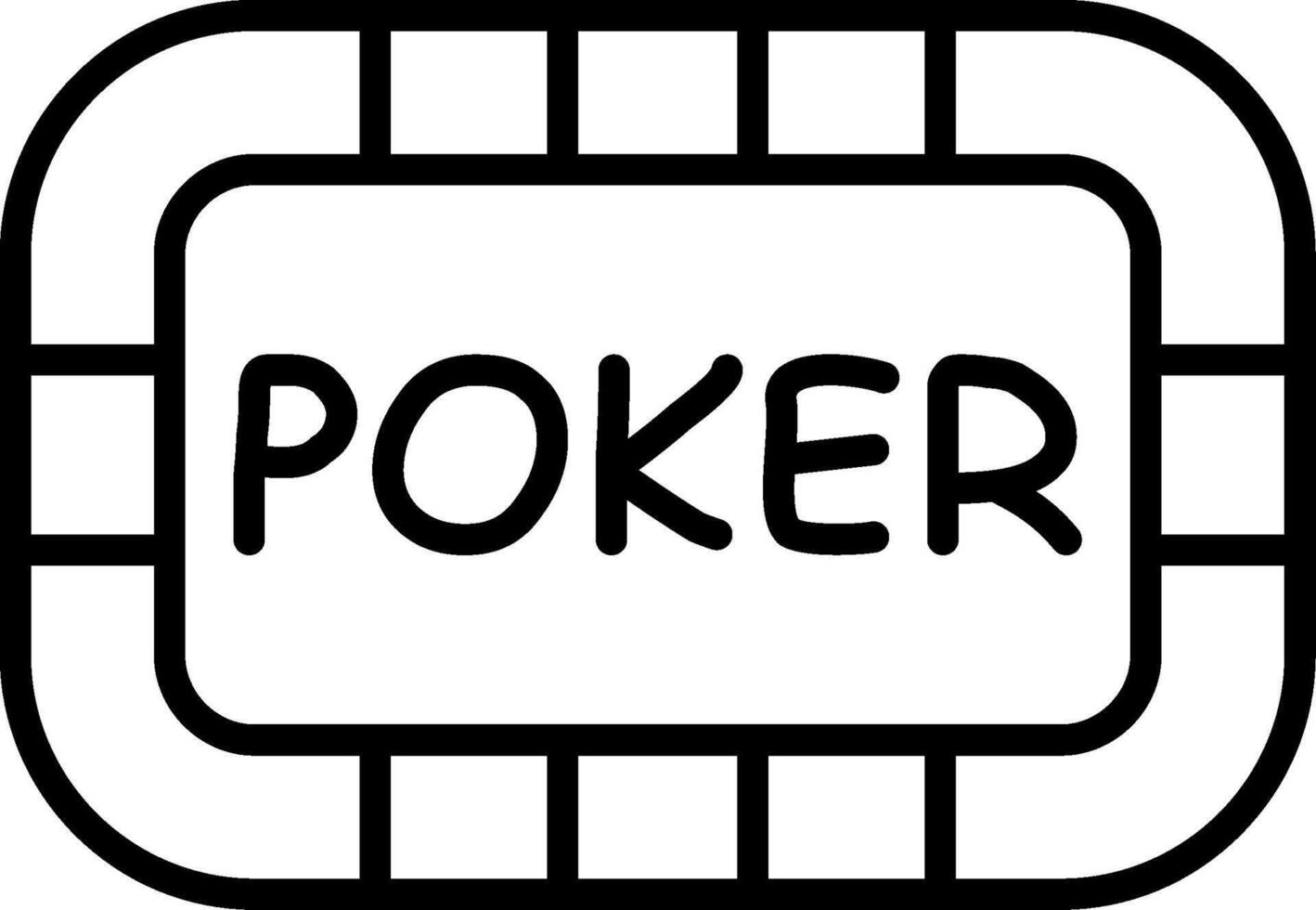 Poker Table Functional Art Element Layout vector