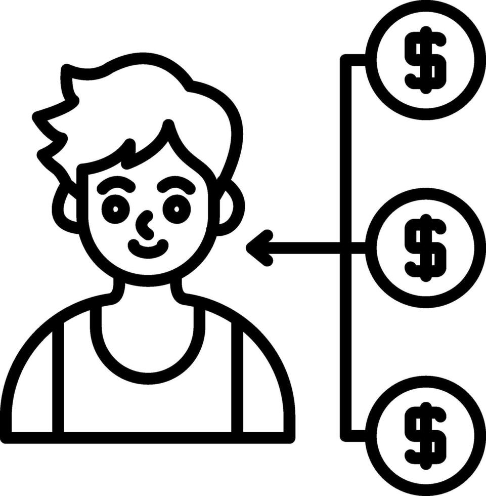 Man Financial Connection Modular Design Symbol Layout vector