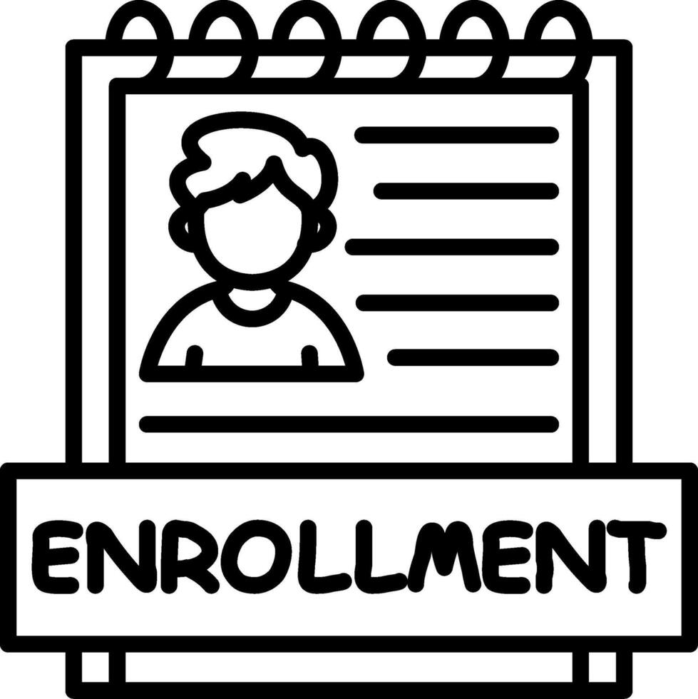Enrollment Scalable UI Form Graphic vector