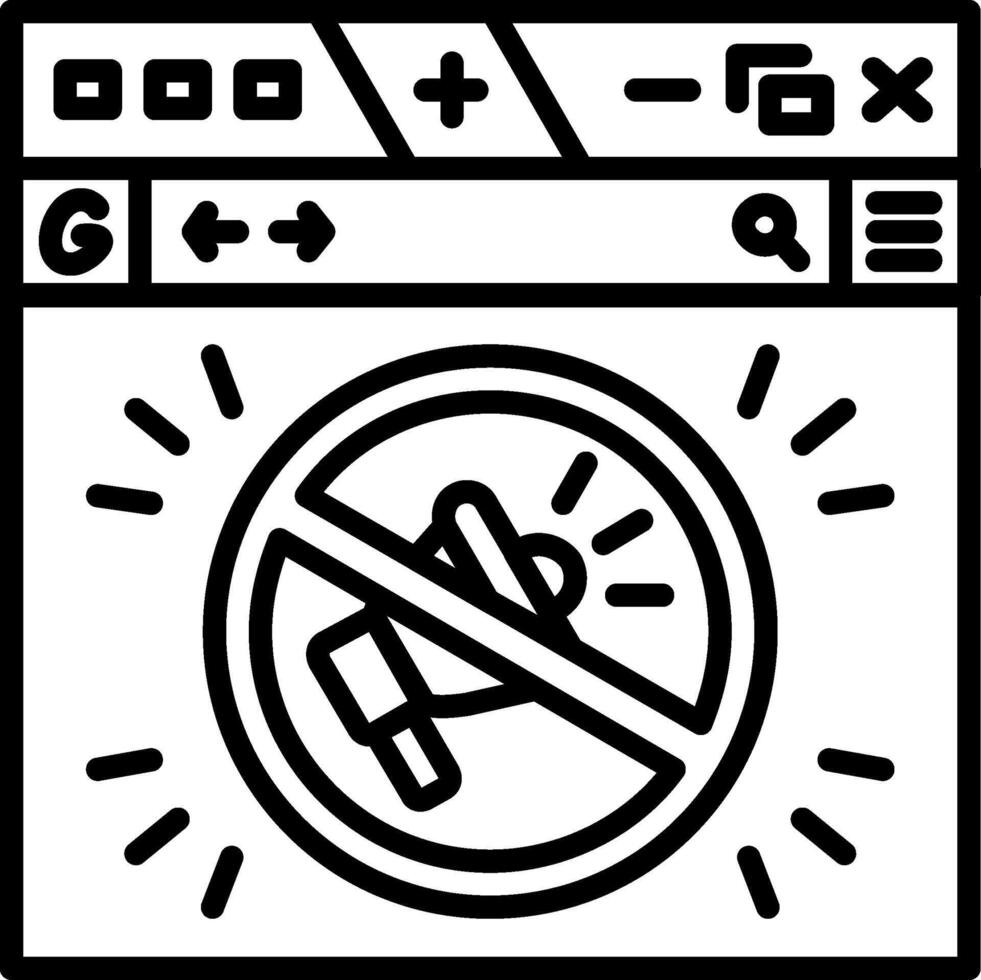 No ads UI Visual Cue Graphic vector