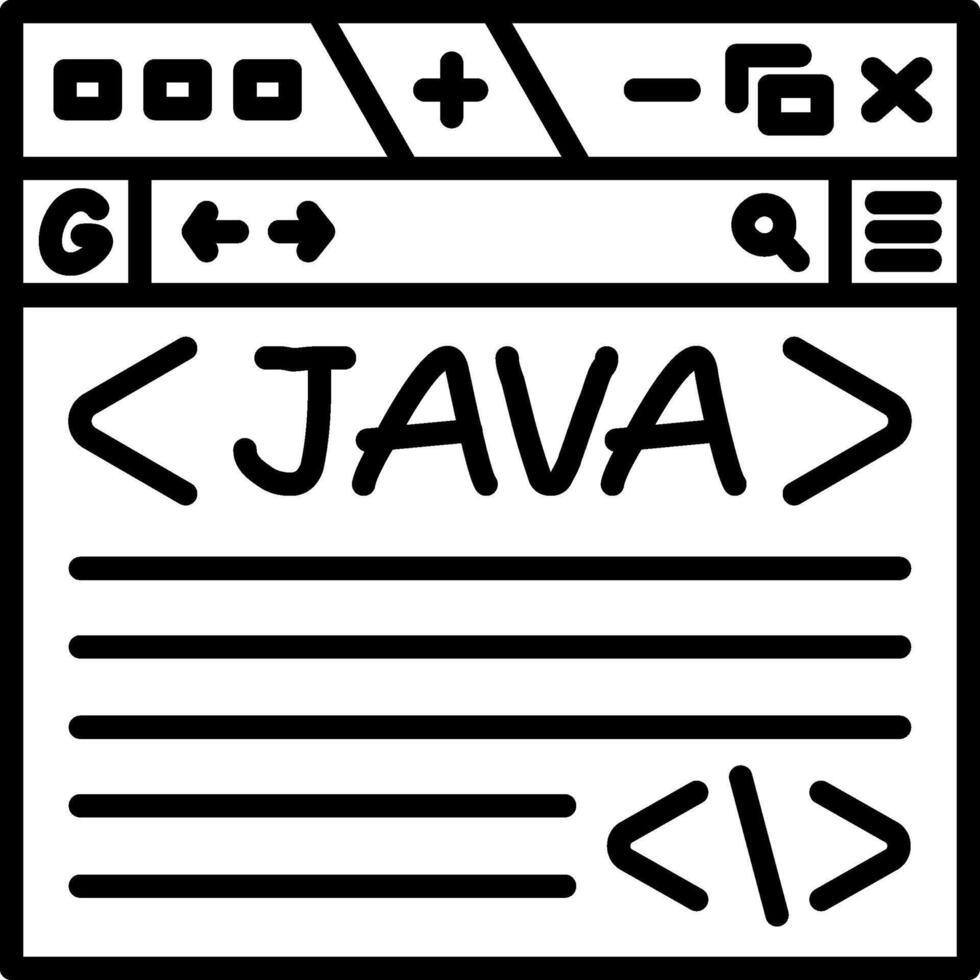 Java Bold Line Design Illustration vector