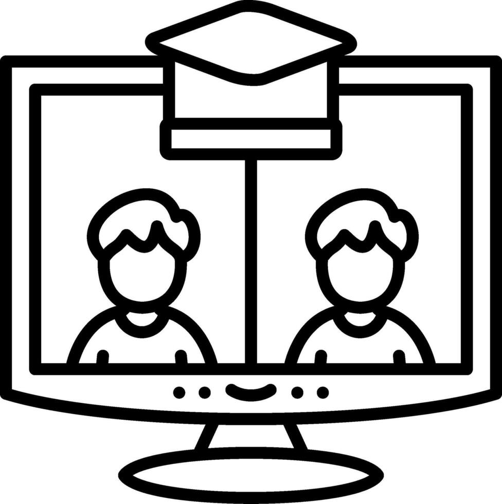 Virtual Class Clean Web Symbol Graphic vector