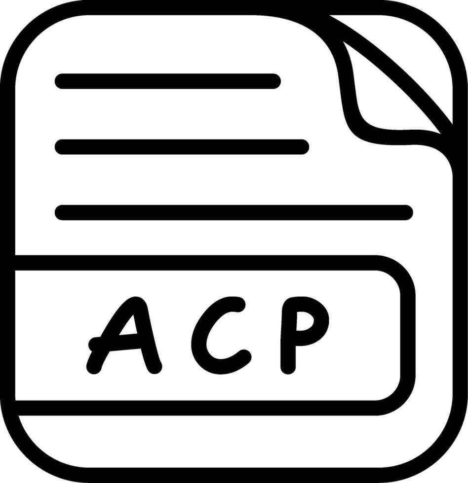 ACP File Iconic Design Element Layout vector