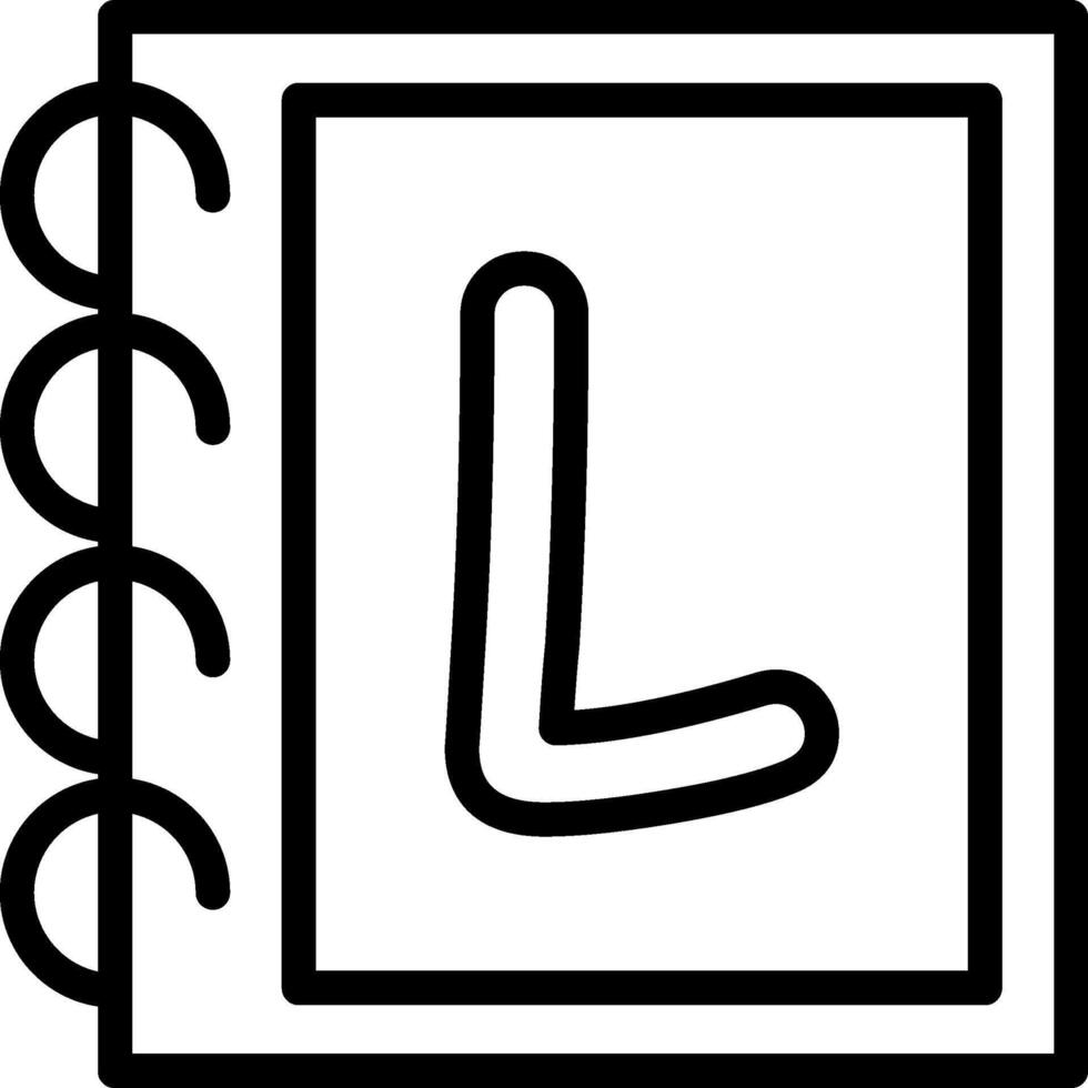 Capital Letter L Dynamic Design Feature Layout vector