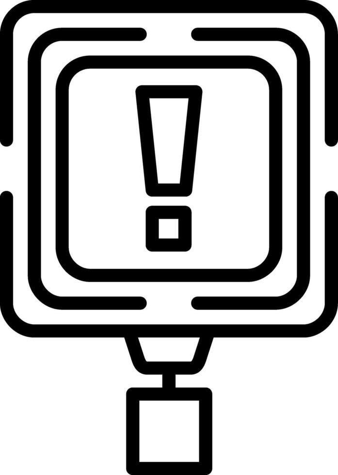 Caution Utility Focused Shape Element vector