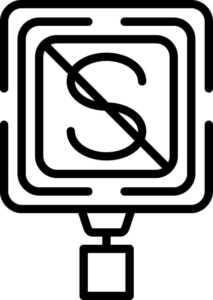 No Standing Modular Interface Graphic Asset vector