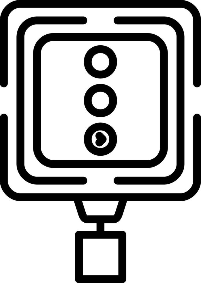 Right Turn Signal Interface Style Guide Layout vector