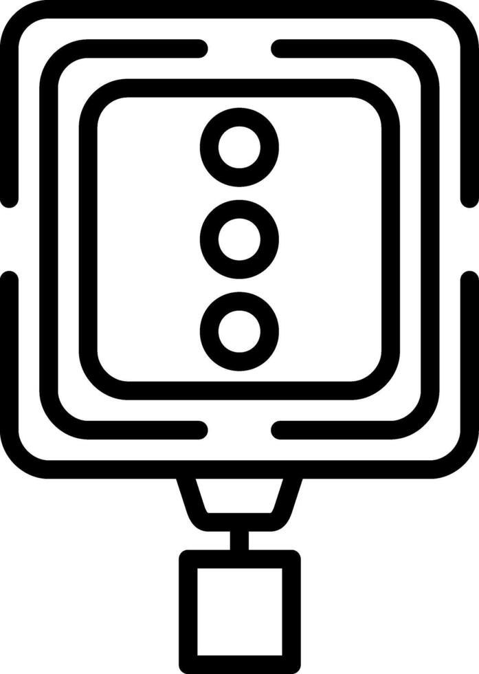 Traffic Signal Ahead Structured UX Symbol Layout vector