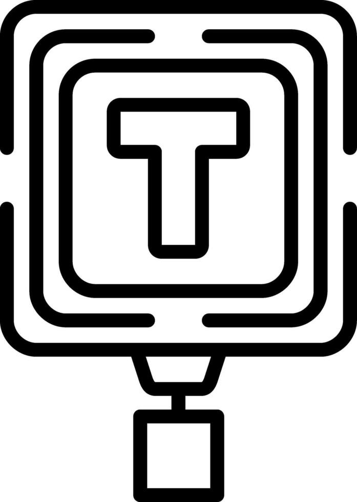 T Intersection Scalable Art Form Graphic vector