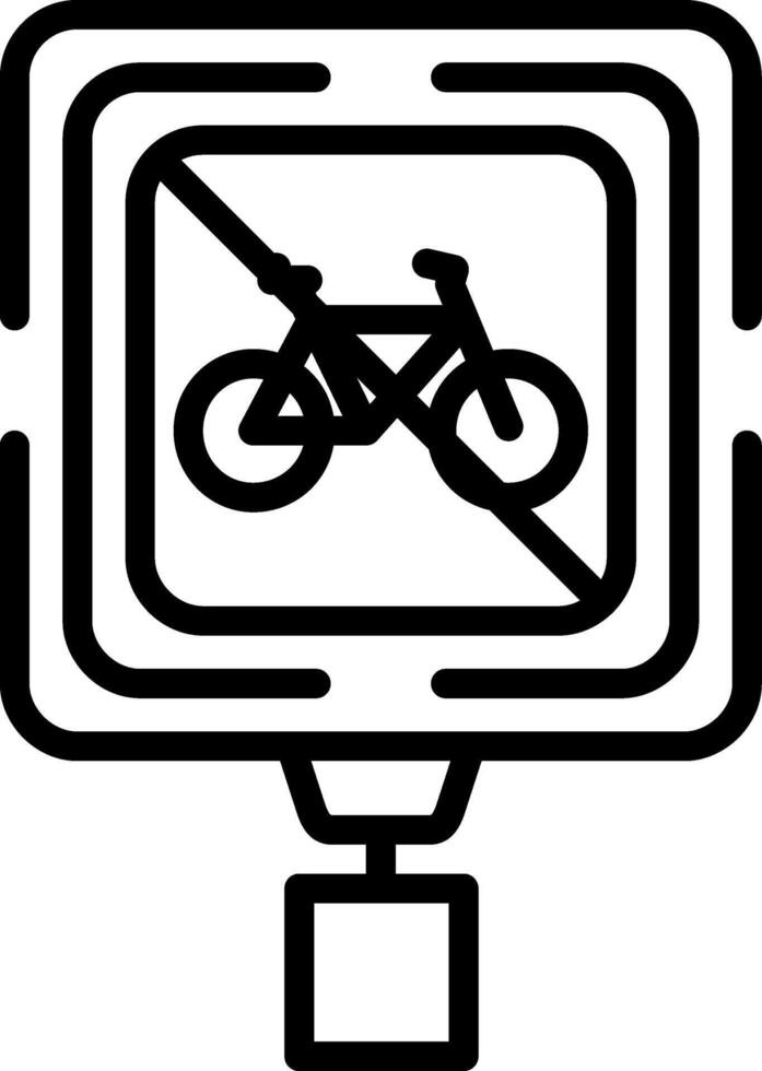 No Bicycles Intuitive UI Feature Layout vector