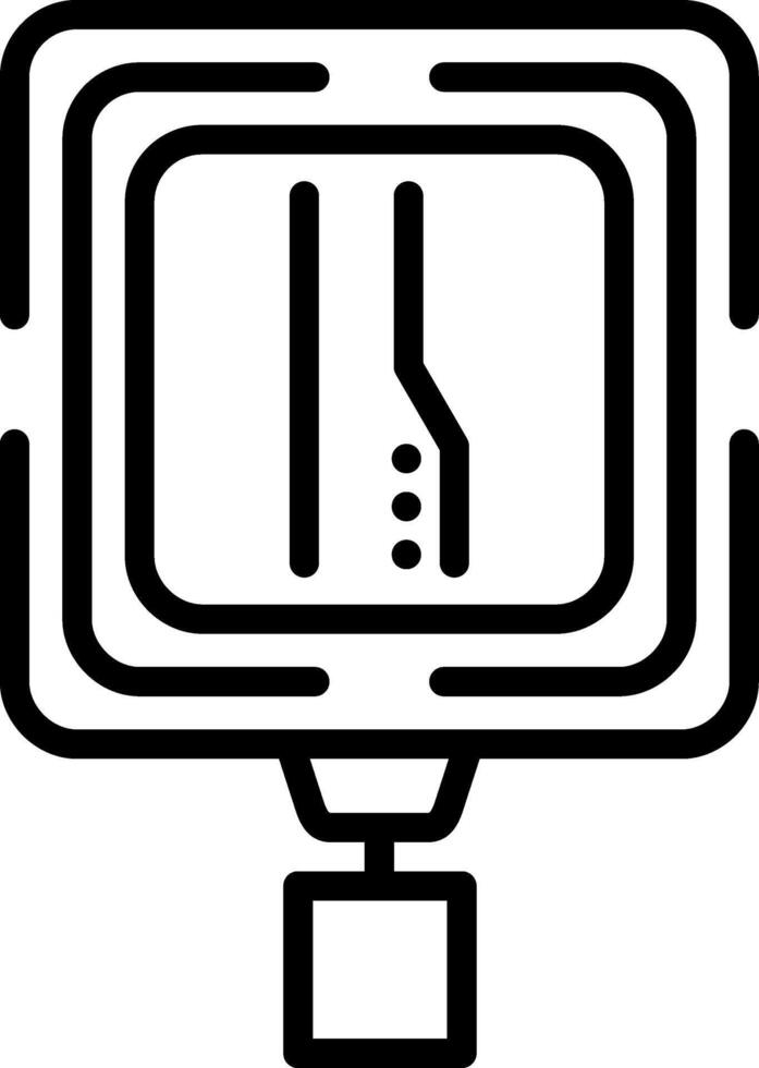 Derecha carril termina equilibrado visual elemento diseño vector