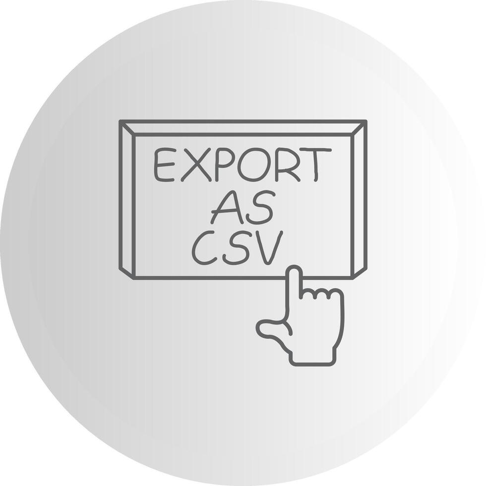 Export as CSV Utility Design Feature Layout vector
