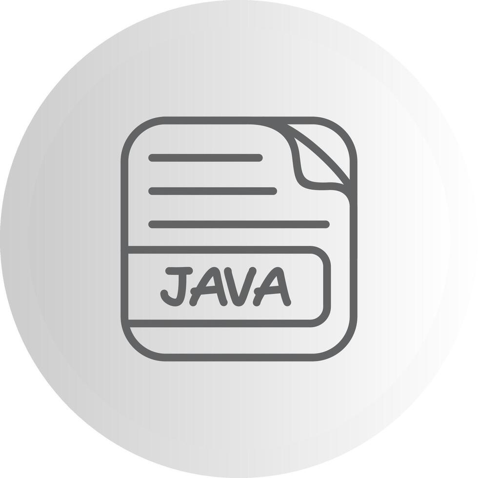 Java archivo simplificado ux elemento iconografía vector