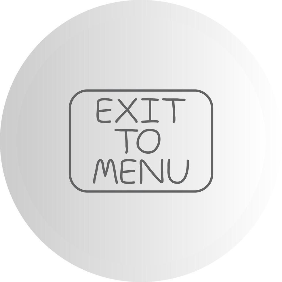 Exit to Menu Elegant UI Object Graphic vector