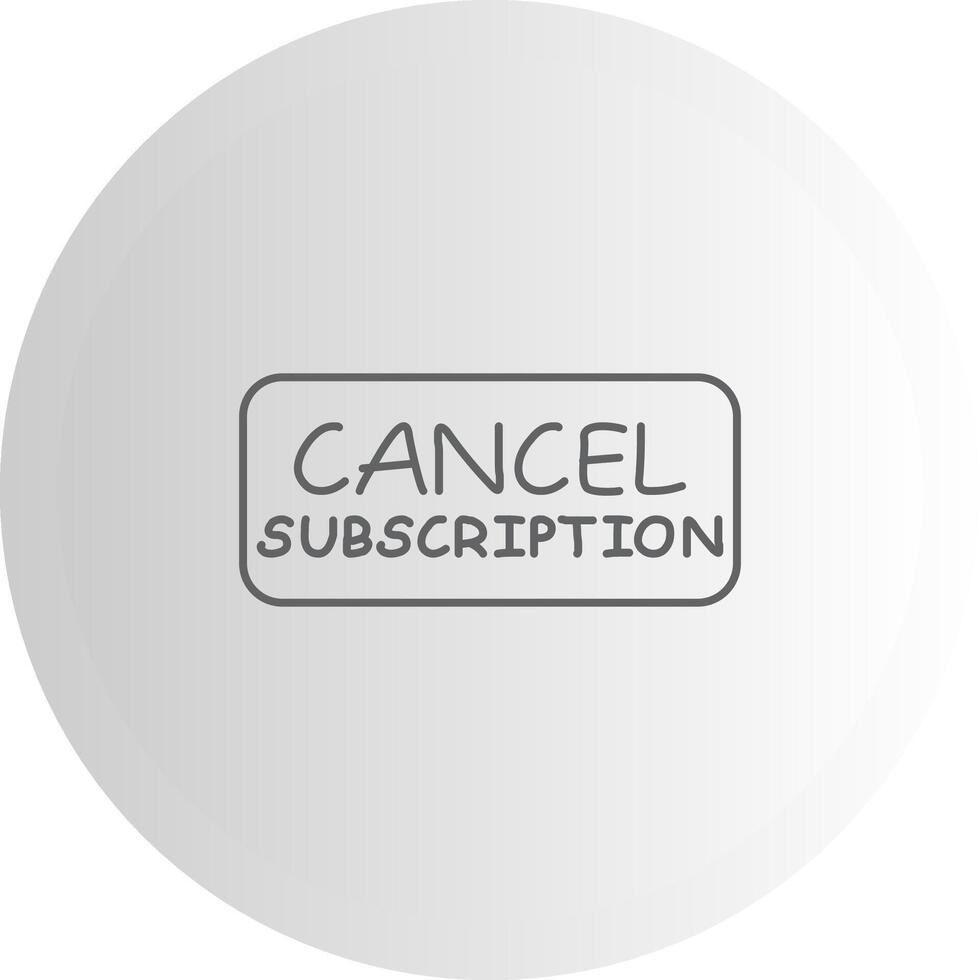 cancelar suscripción elegante ui objeto gráfico vector
