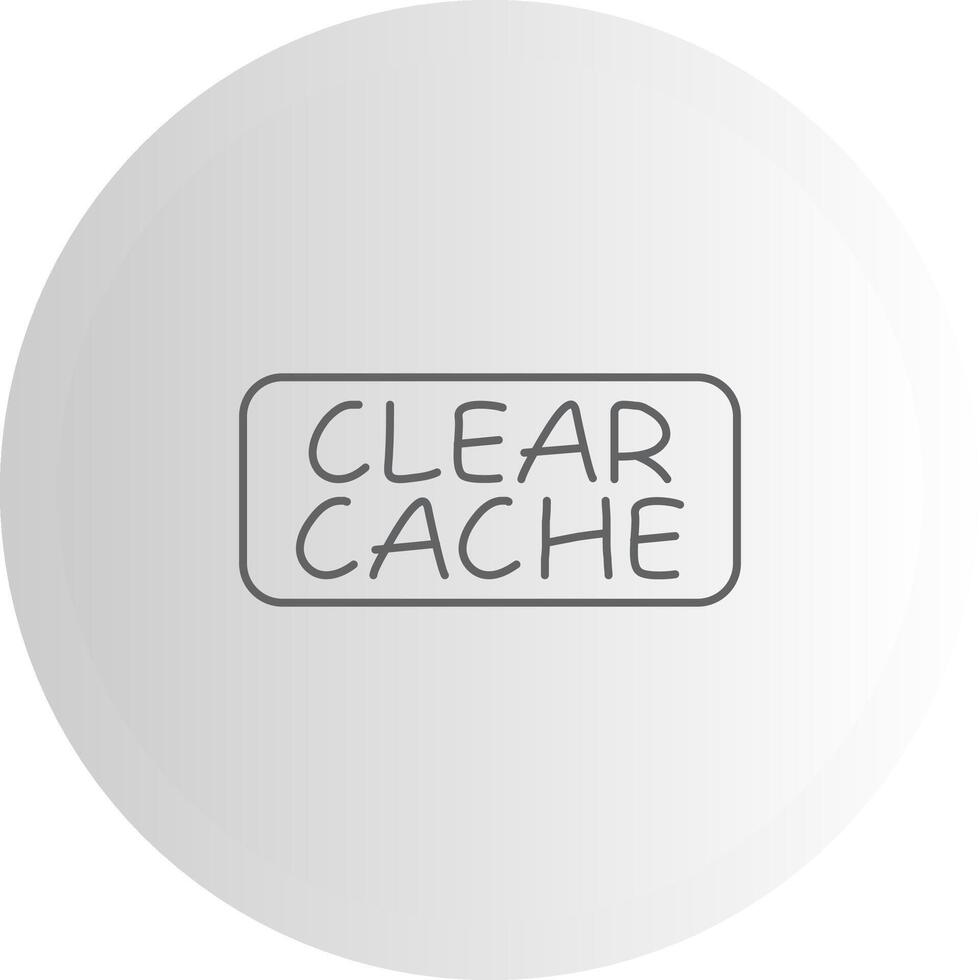 Clear Cache Tech UI Element Layout vector
