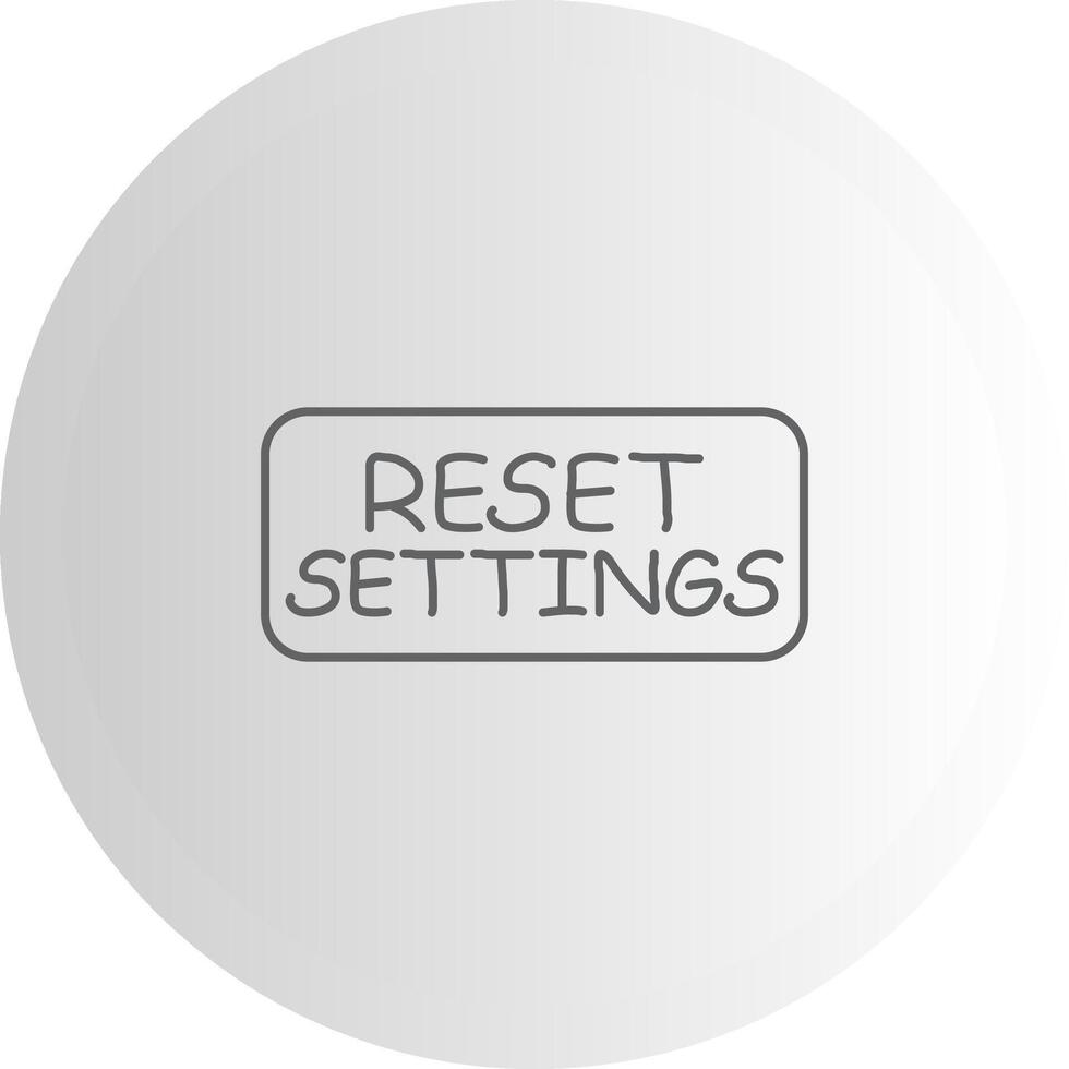 Reset Settings Wireframe Graphic Object Layout vector