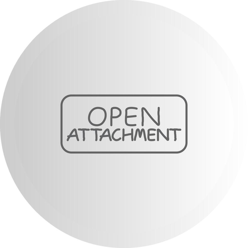 Open Attachment Interactive Mark Design Graphic vector
