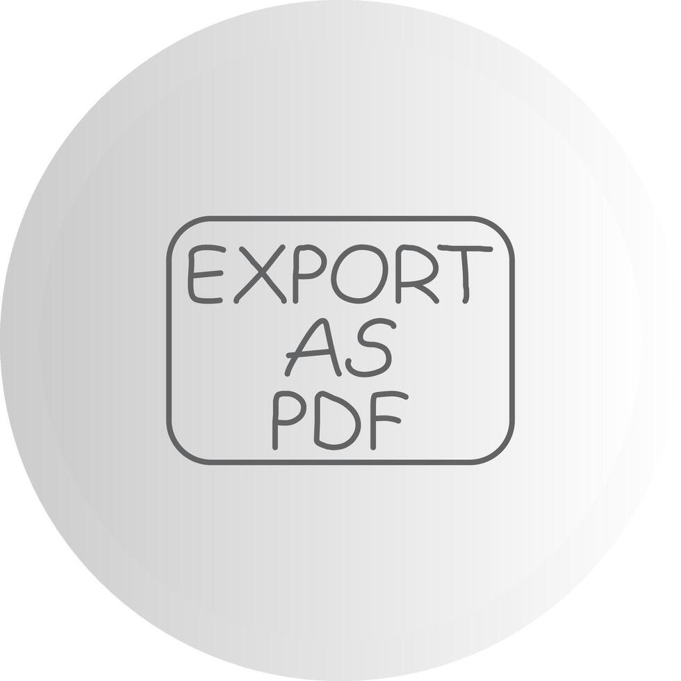 Export as PDF Iconic Design Element Layout vector