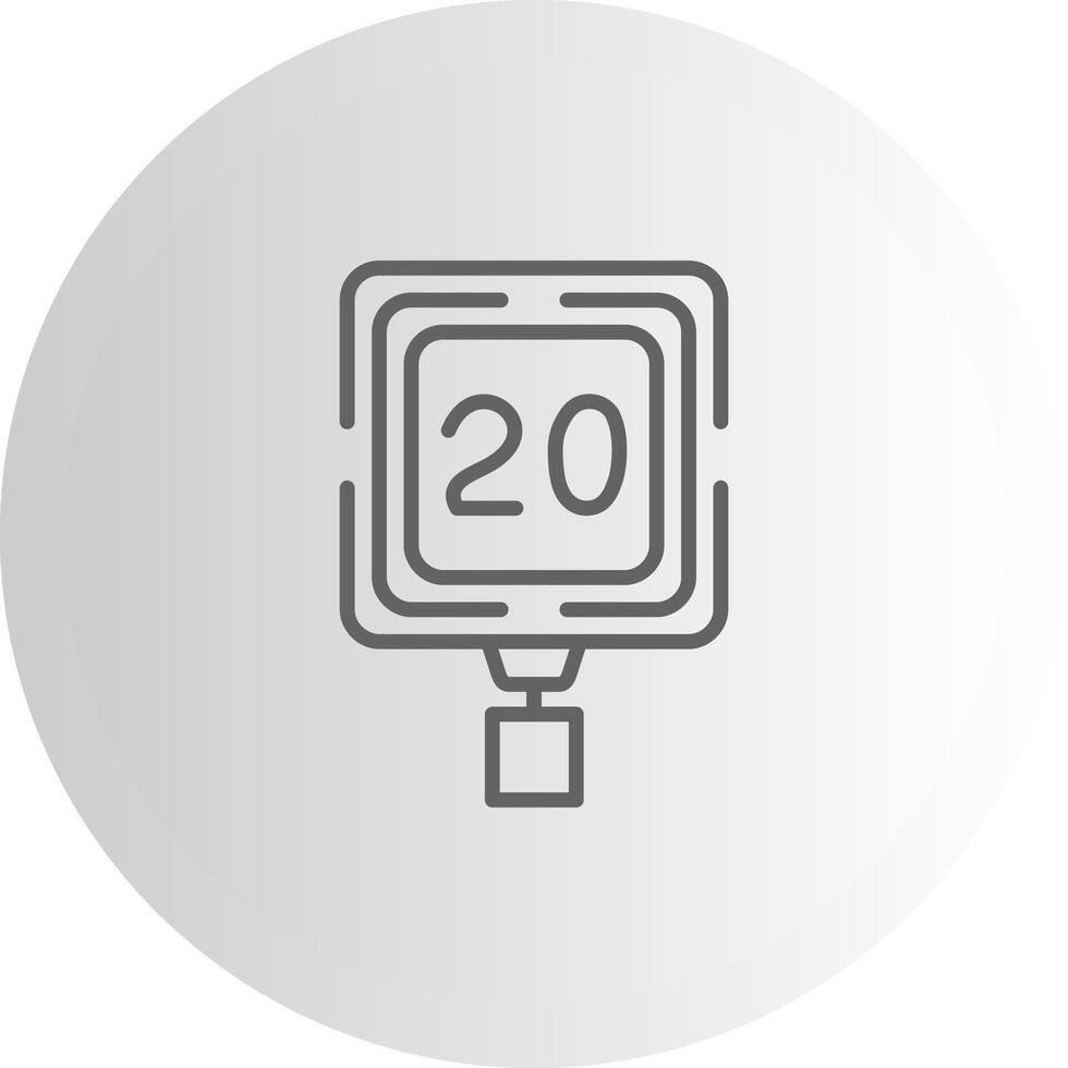 Speed Limit 20 Product Interface Visual Element vector