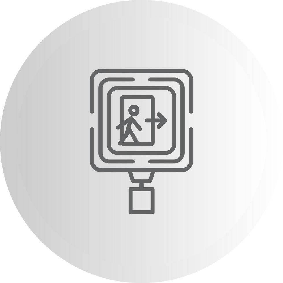 Emergency Exit Dynamic Design Feature Layout vector