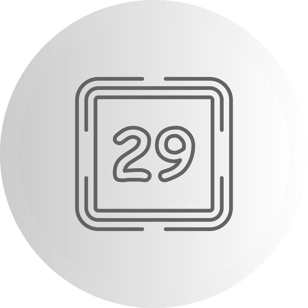 Counting Twenty Nine Simple Style Symbol Graphic vector