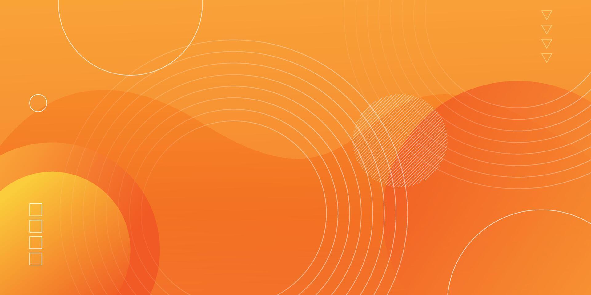 orange geometric abstract background overlap layer on bright space with lines effect decoration. Modern graphic design element circles style concept for banner, modern background. vector