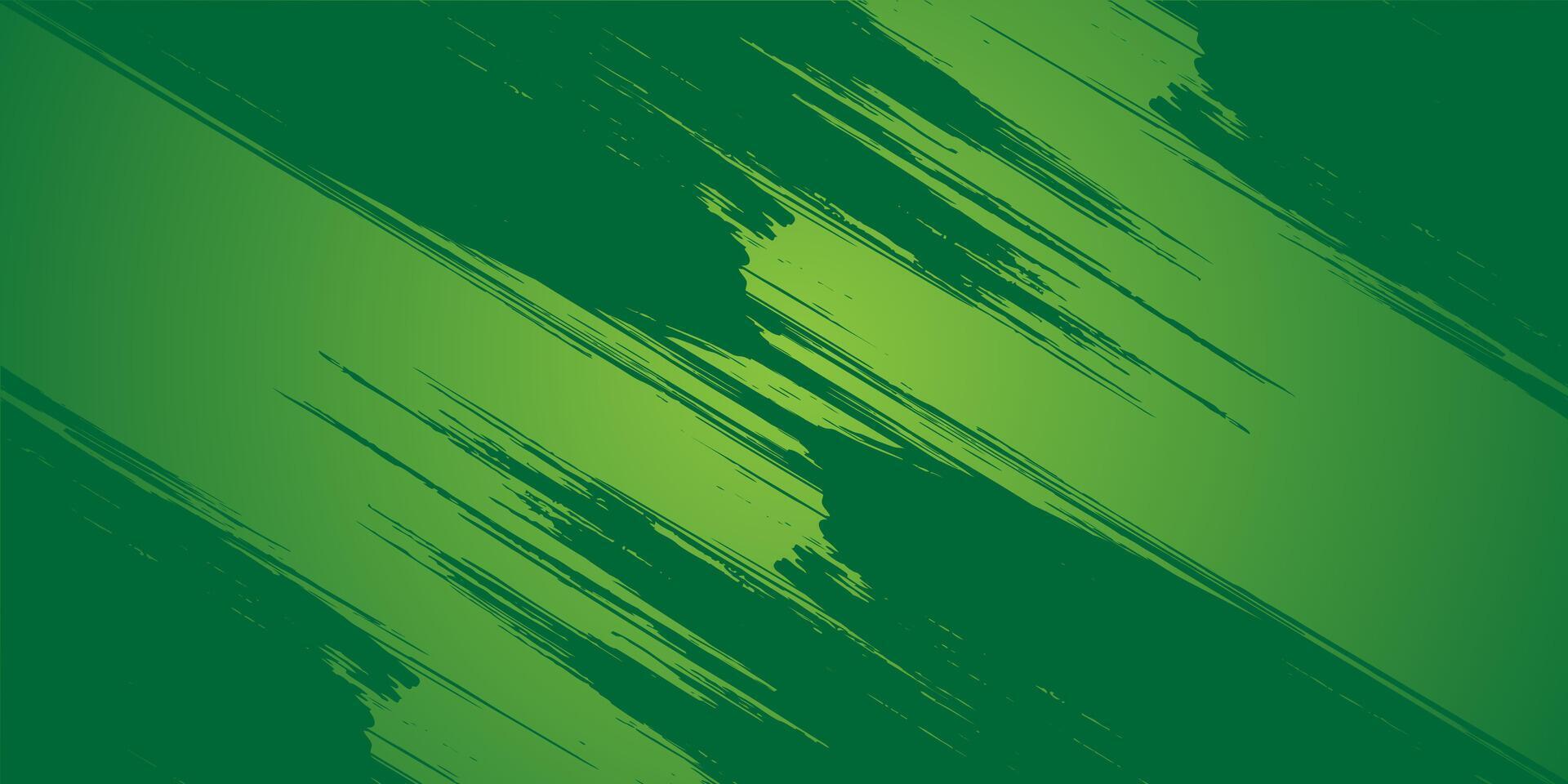 Green Brushstroke Texture Background with Diagonal Strokes and Gradient. vector