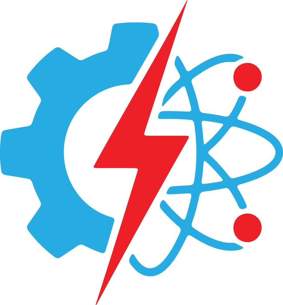 Abstract symbol for engineering and science energy concepts vector