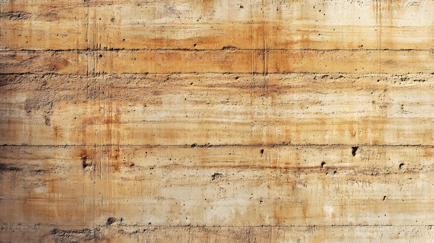 Horizontal lines and weathered textures create a rustic and abstract background on a concrete wall surface. photo