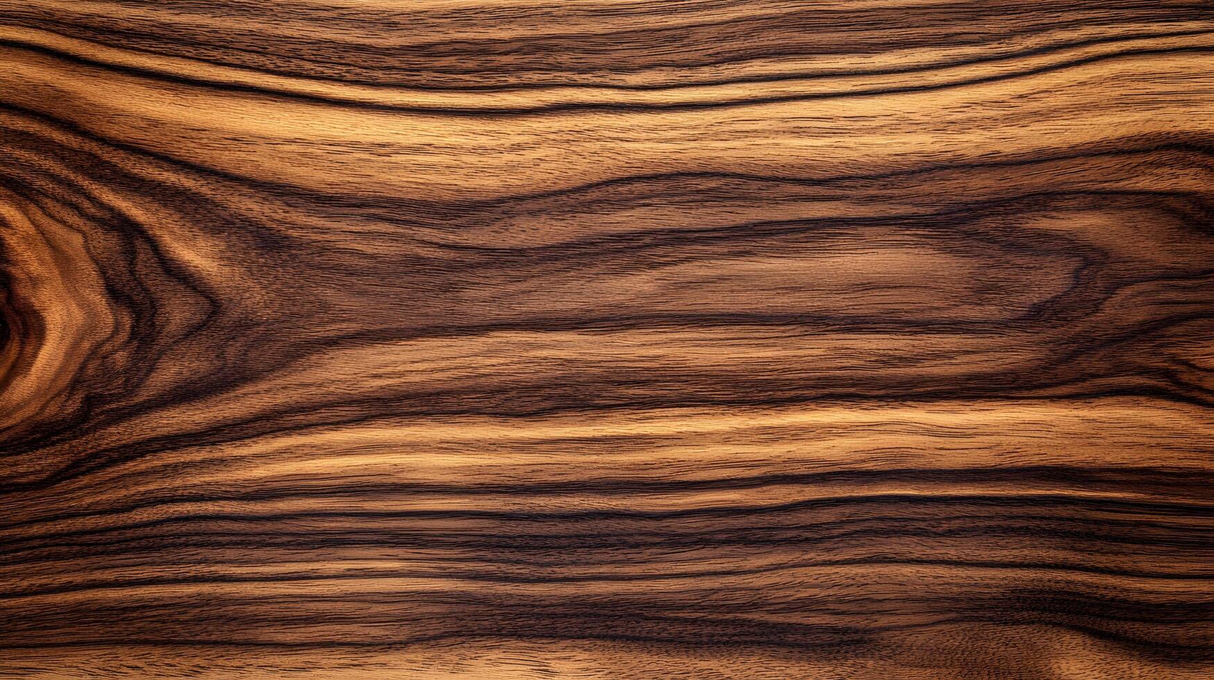 Dark exotic wood surface shows beautiful natural grain pattern, creating a warm and rustic background image. photo
