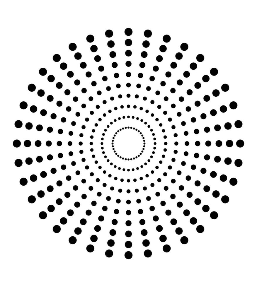 white and black Half-tone circle design a collection of round dotted frames, circular pattern borders, and abstract halftone graphic elements. vector