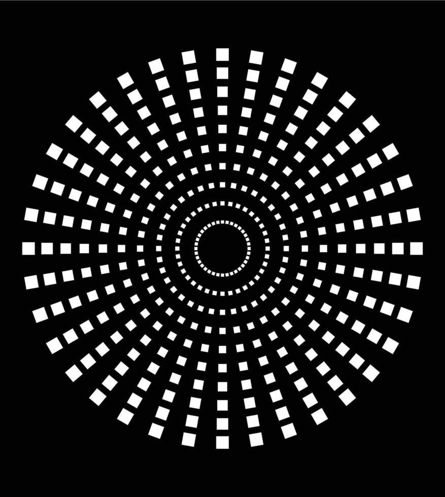 black and white Half-tone circle design a collection of round dotted frames, circular pattern borders, and abstract halftone graphic elements. vector