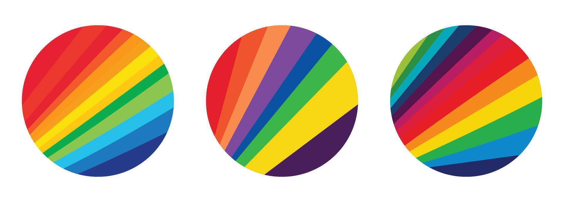 set simple rainbow colorful abstract background design. vector