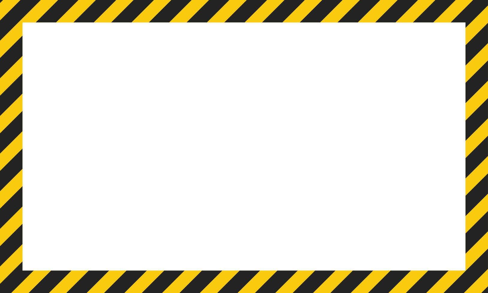 black yellow caution stripes square frames. Warning tape with yellow and black Diagonal stripes rectangle square box frames. Safety attention or warning labels symbol. vector