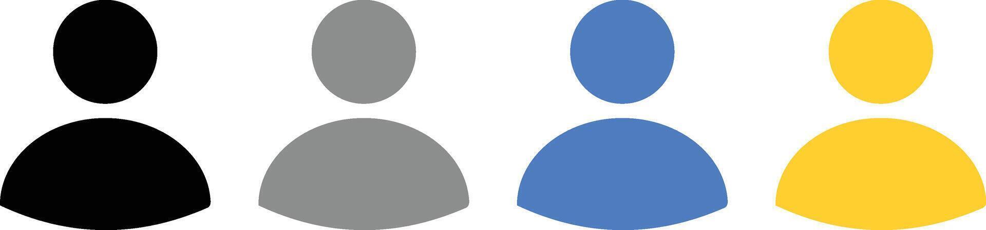 user profile icon set. Different style profile icons collection. Avatar symbol. User account sign vector